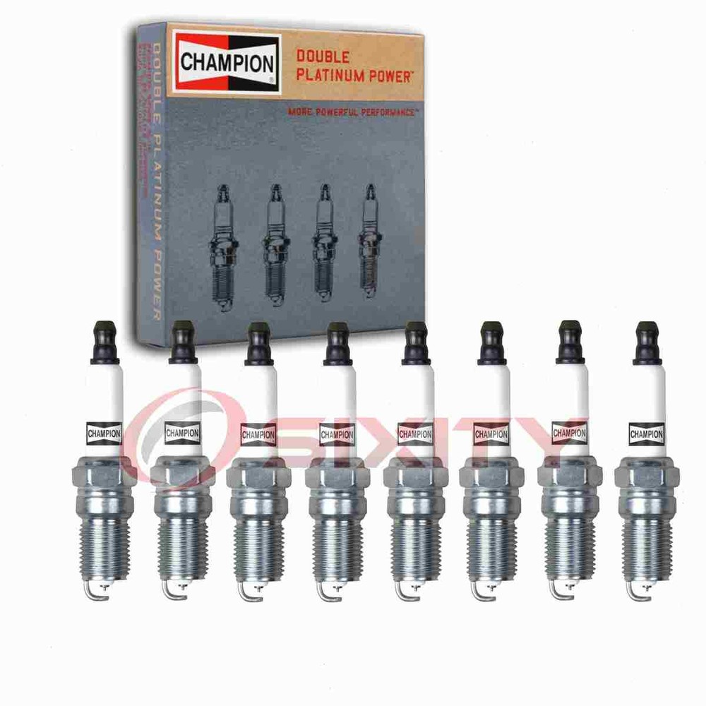8 pc Champion Double Platinum Spark Plugs for 1995-2002 Lincoln Continental xq
