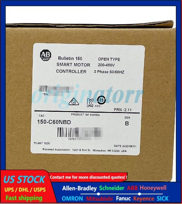 Factory Sealed Allen-Bradley 150-C60NBD SMC-3 Smart Motor Controller 150C60NBD