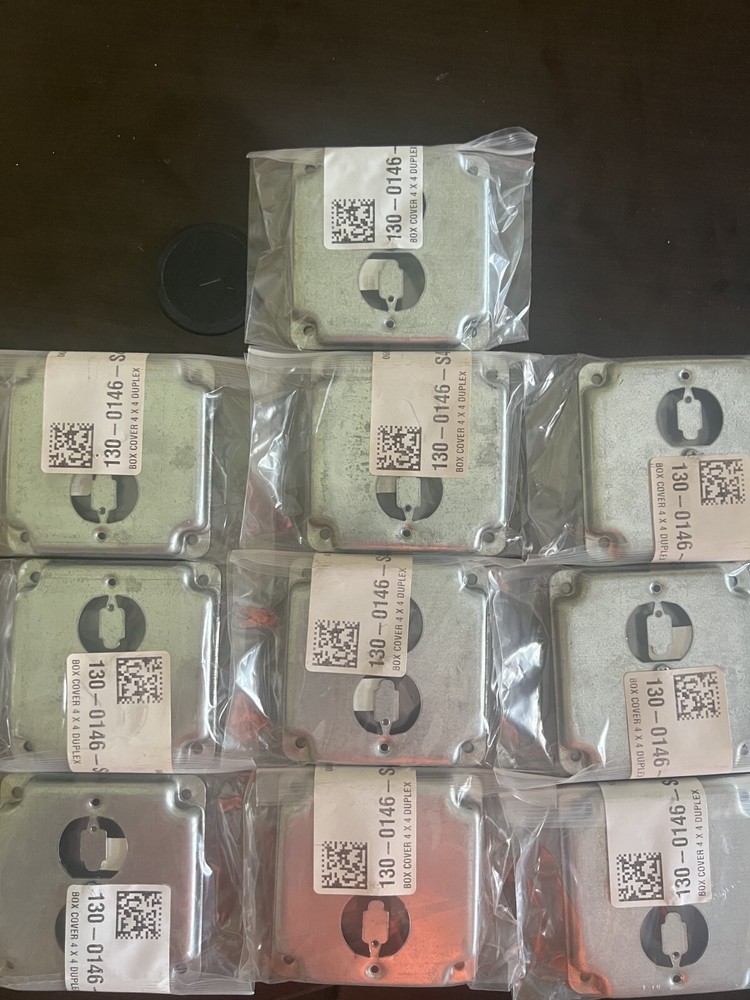 RS12 Steel City Duplex Receptacle Square Device Cover - NEW - Lot of 10