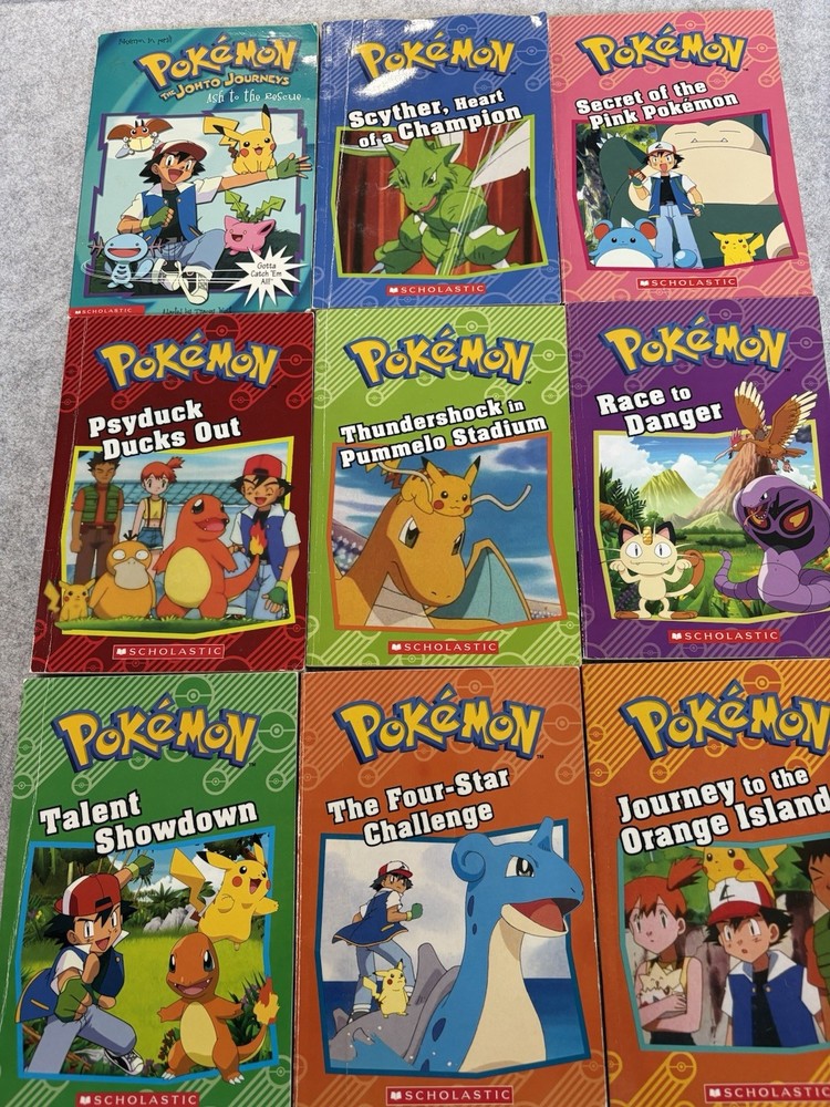 Lot Of 9 Pokemon Chapter Book  Scholastic Paperback Books Youth