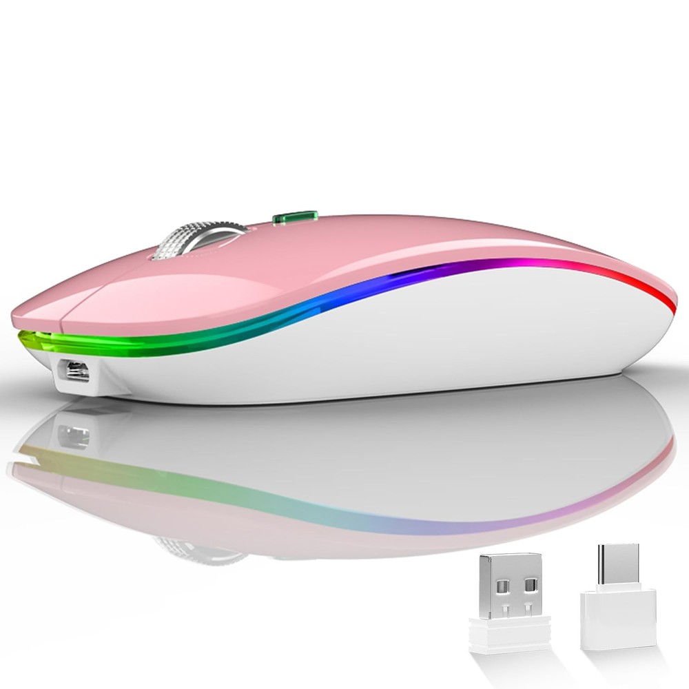 G12 Slim Rechargeable Silent LED Wireless Mouse 2.4G USB Optical