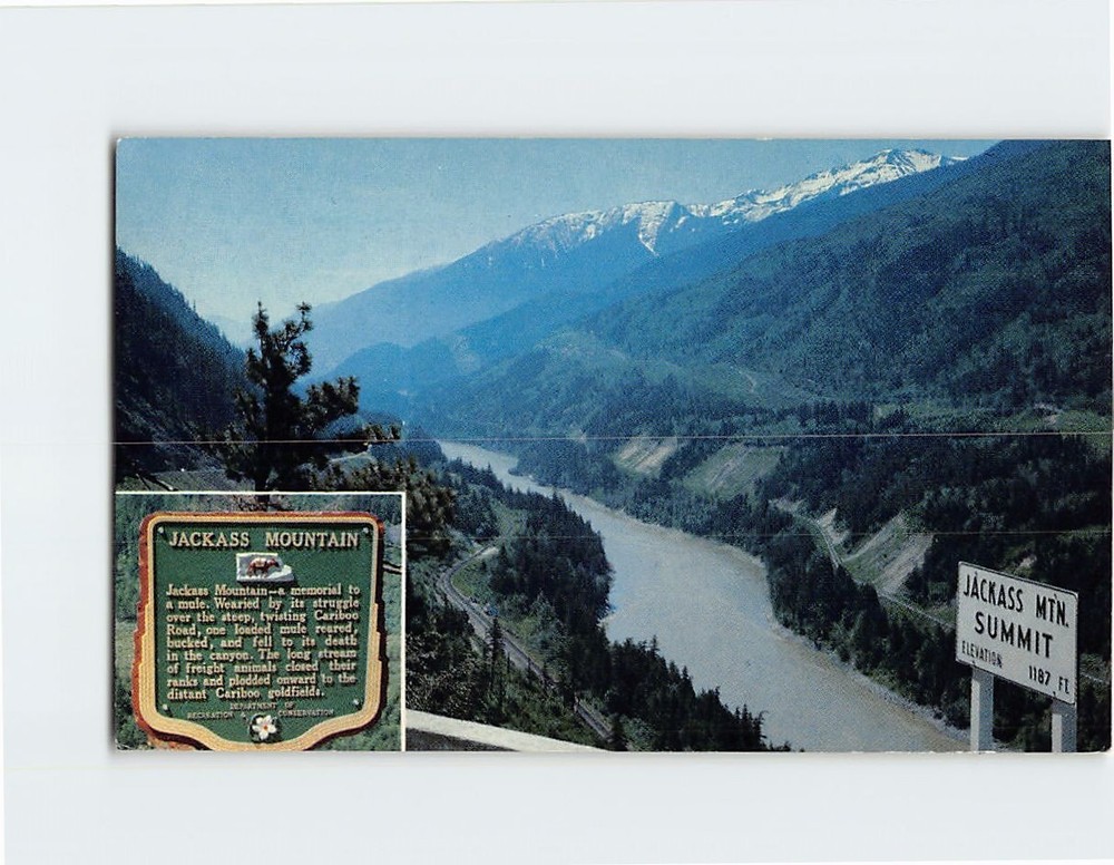 Postcard Jackass Mountain Fraser Canyon BC Canada