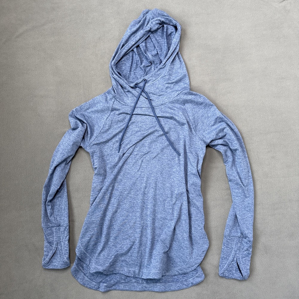Athleta Hoodie Womens Small Blue Uptempo Stretch Performance Athletic Pullover