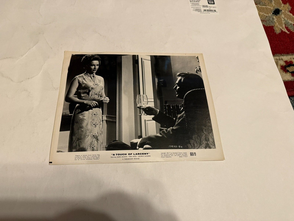 VERA MILES JAMES MASON in A Touch Of Larceny '60 HOLDING UP GLASS
