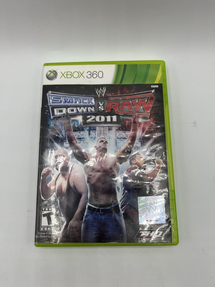WWE SmackDown vs. Raw 2011 (Microsoft Xbox 360, 2010) Case and manual only