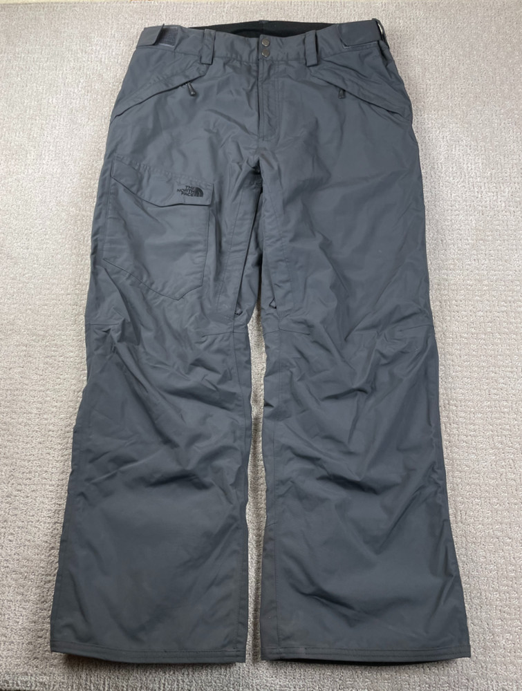 The North Face Freedom Snow Pants Mens L Charcoal Gray Lined Insulated Snowboard