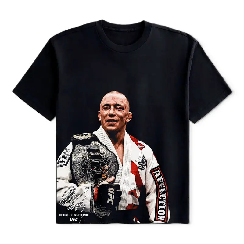 Georges St-Pierre UFC MMA Tee,UFC Champions Sports, Graphic T-Shirt