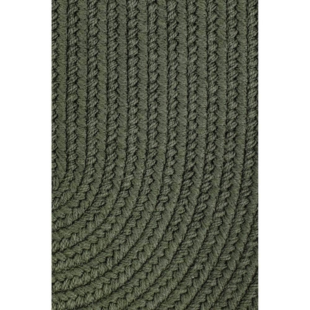 Maui Indoor Outdoor Solid Braided Rug - Dark Sage