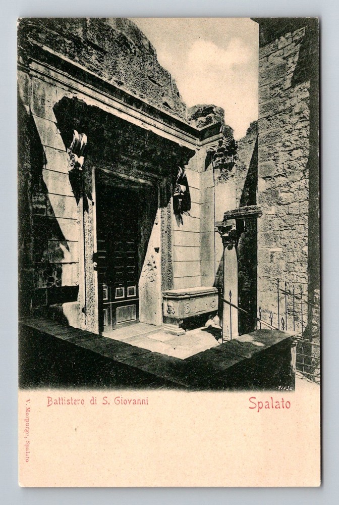 Croatia- Spalato Bapistry Of St. John Old Postal Card PC View Vintage Postcard