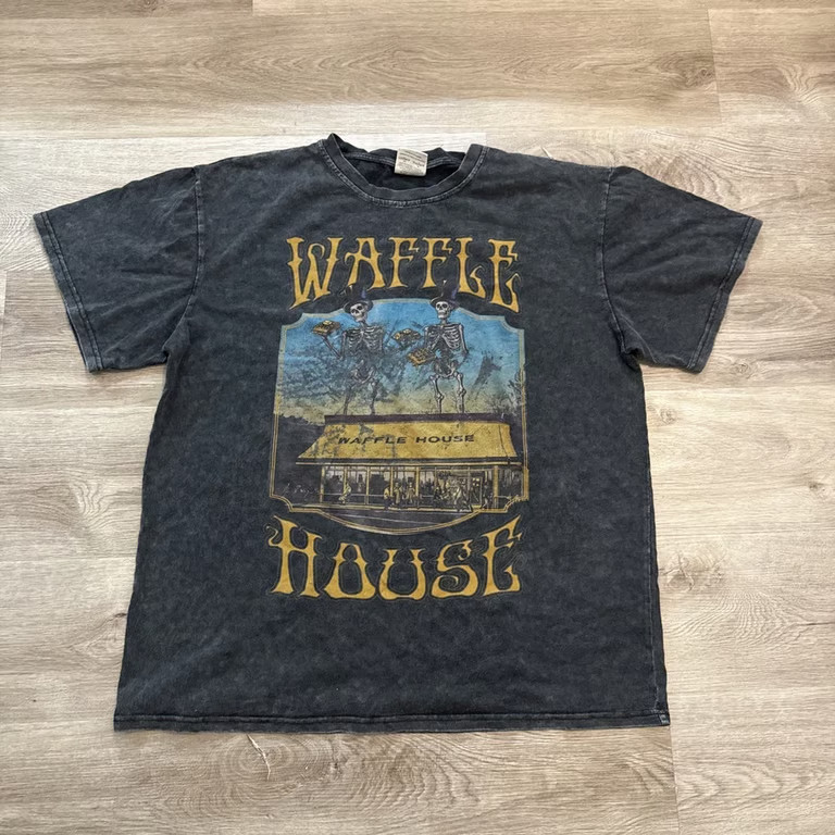 Waffle House Comfort Colors Vintage Wash Graphic T Shirt Unisex