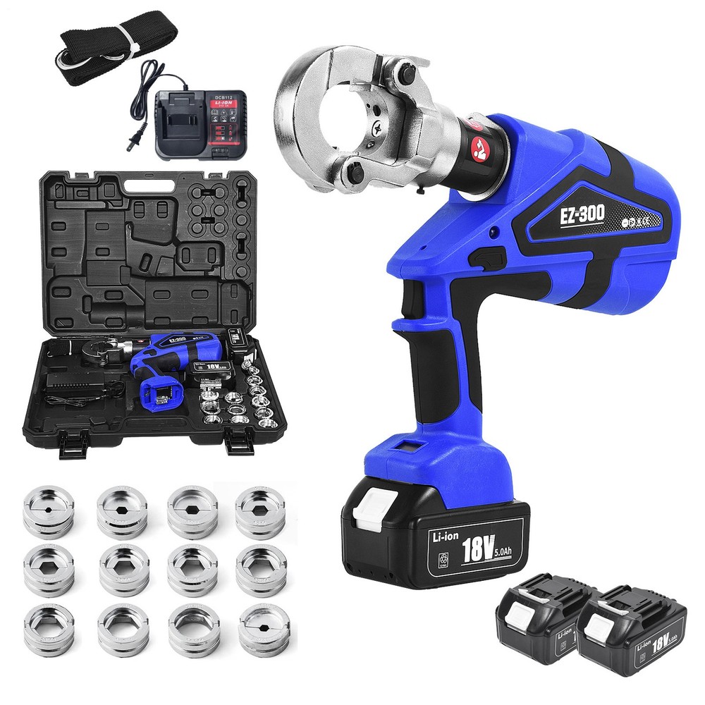 Electric Hydraulic Plier Rechargeable Battery Powered Crimping Tool 16-300mm²---