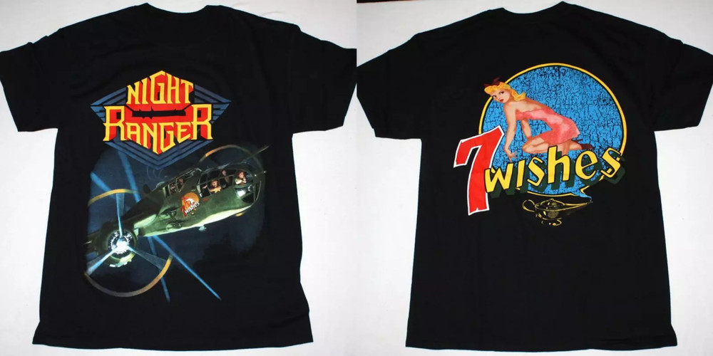 Night Ranger band Double-sided Black All Size Gift Shirt