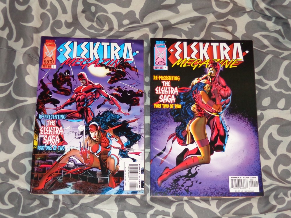 Elektra Megazine #1 & #2 (1996) Marvel Comics – Complete Set – Bagged