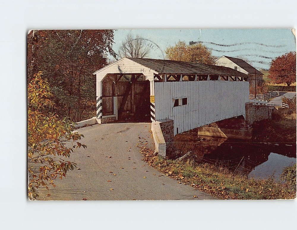 Postcard Keller's Mill Covered Bridge Pennsylvania