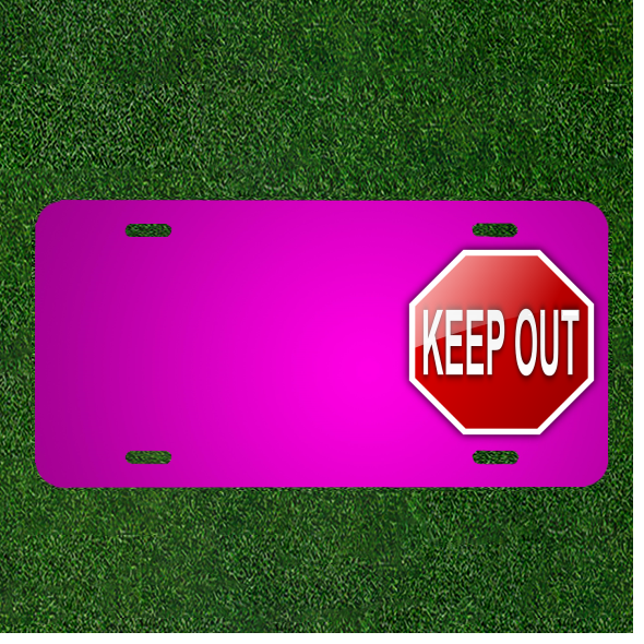 Create a Custom Personalized Car License Plate - Add Names to Your Keep Out Warning Sign for a Unique Touch