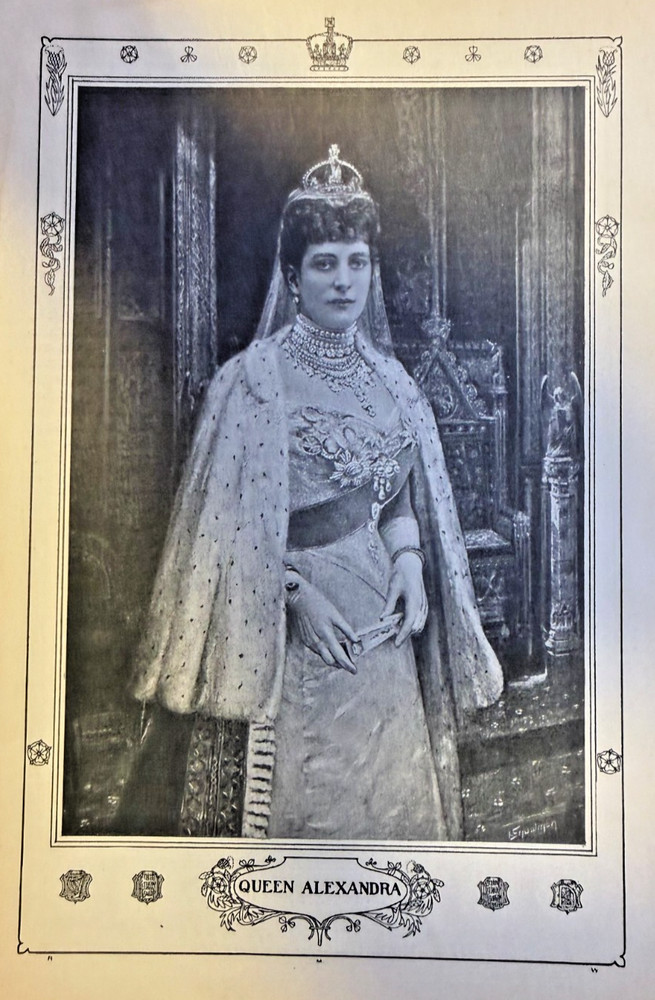 1902 Vintage Magazine Illustration Queen Alexandra of England