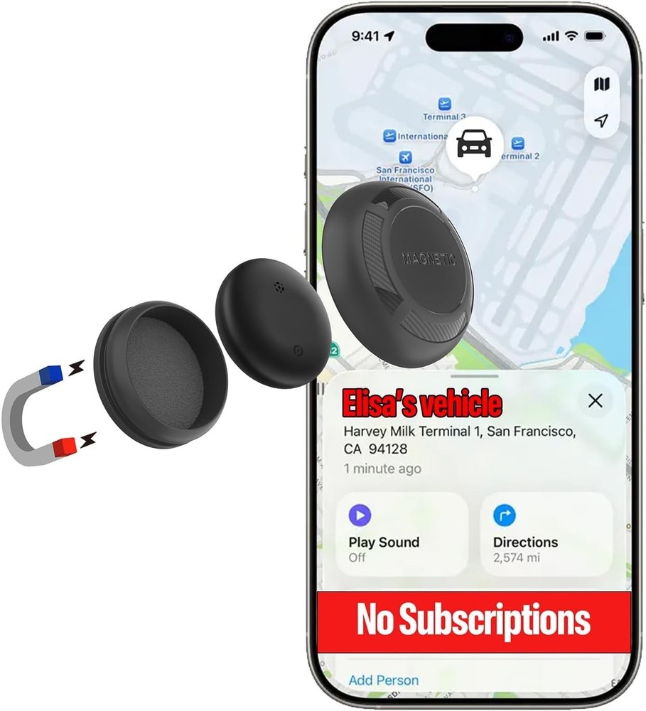 Magnetic Hidden GPS Tracker for Vehicles – Long Battery Life, No Subscription...