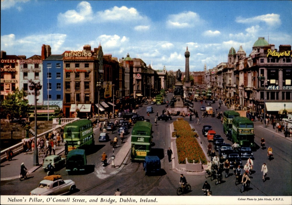 Nelson's Pillar O'Connell Street Dublin Ireland vintage postcard c444