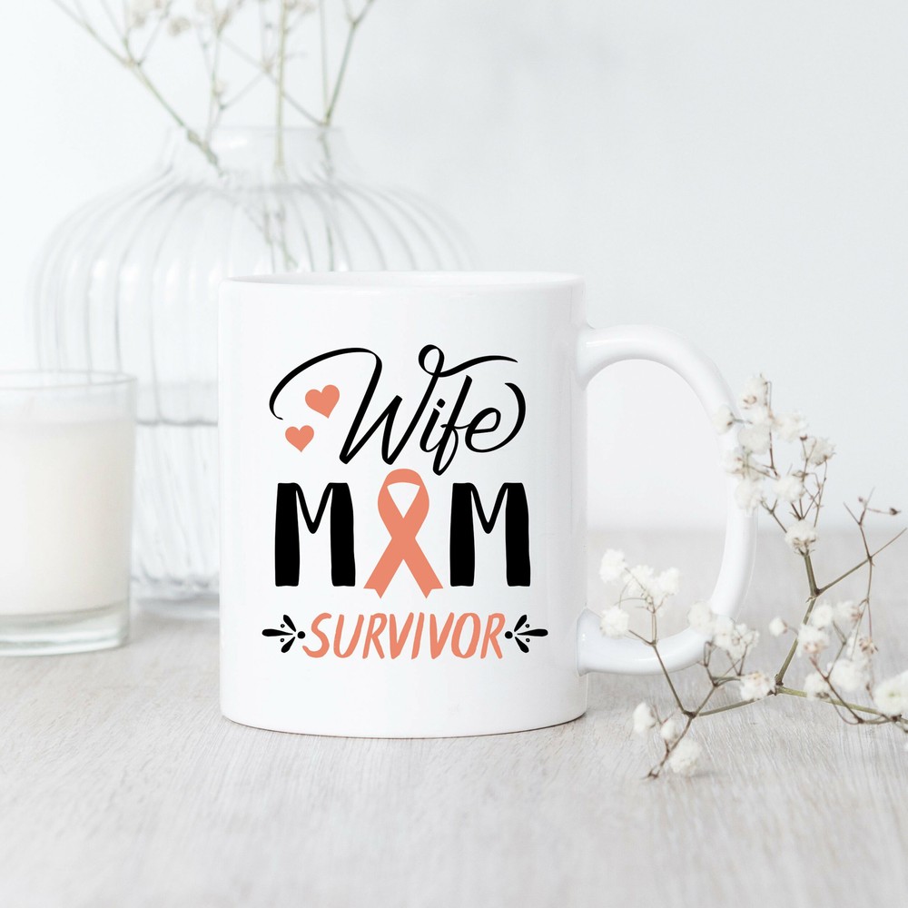 Uterine Cancer Survivor Mug for Wife Mom Warrior Gift