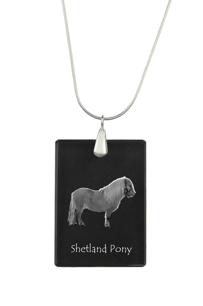 Shetland Pony - Crystal Pendant With Horse, Silver Necklace Photo, Personalised