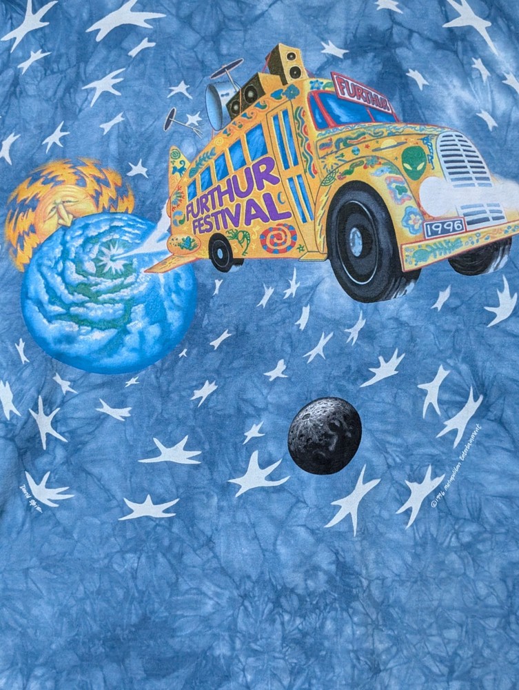 Liquid Blue Mens T-shirt Tie-Dye Vintage 1996 Grateful Dead Festival  XL #6497