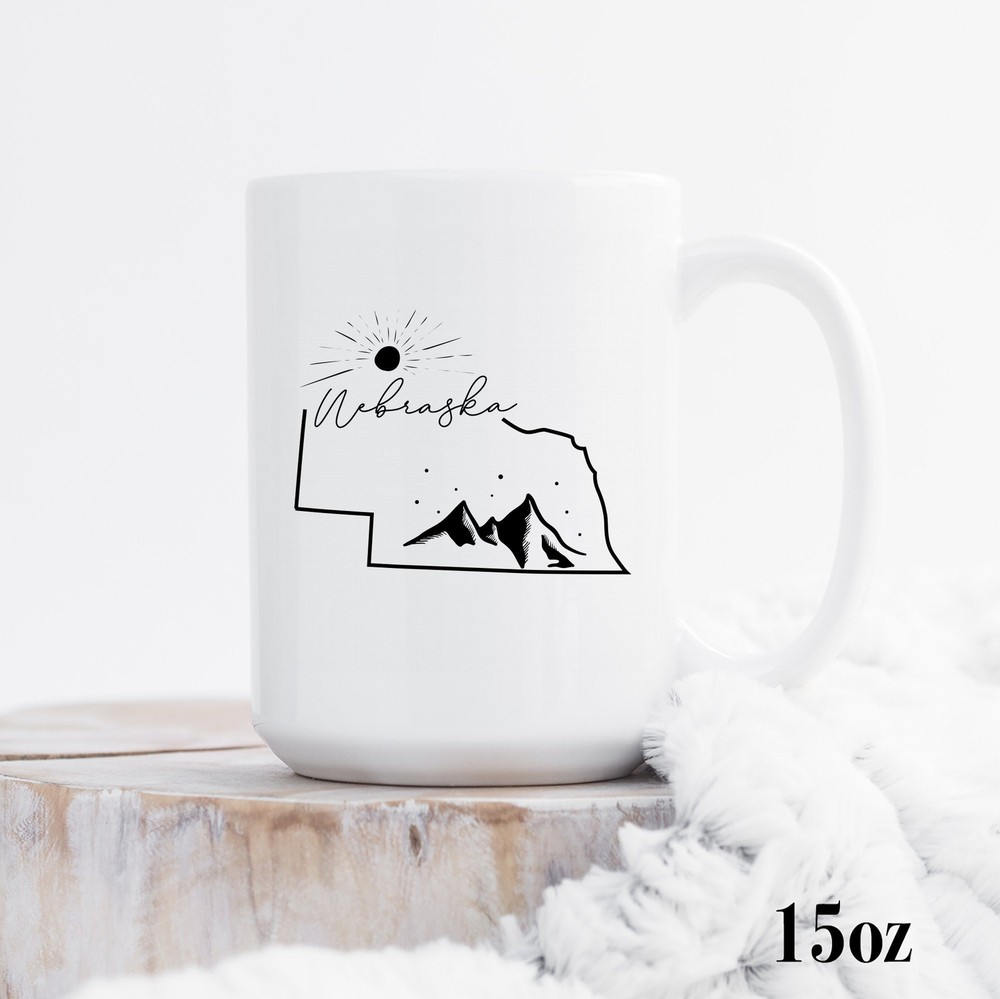 Camping Nebraska Enamel Camping Mug Gift For Camper Camper Mug Outdoor Lover
