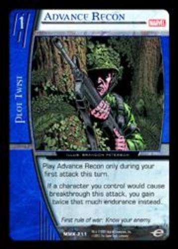 VS System: Advance Recon - Foil [Played] VS: Marvel Knights TCG CCG Classic Marv