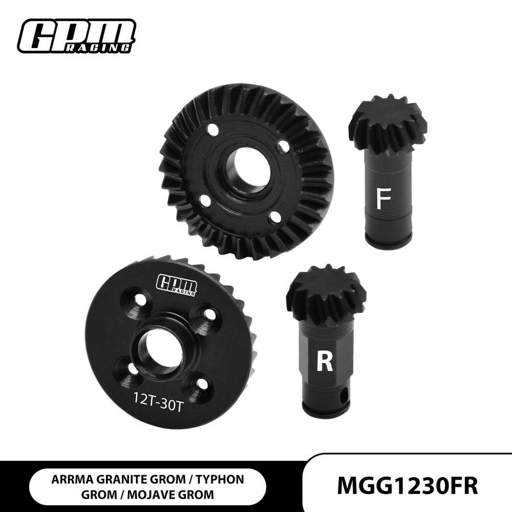 GPM Carbon Steel 30/12T F&R Diffs Gear Set For ARRMA Granite Typhon Mojave Grom