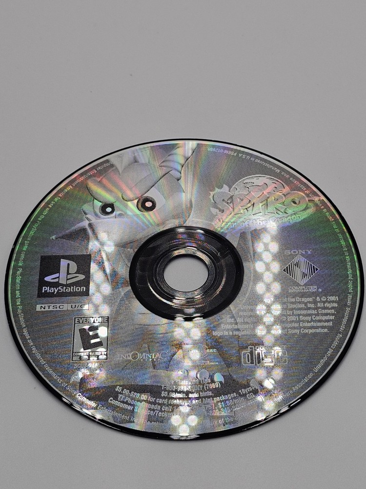 Sony Playstation 1 PS1 Spyro Year Of The Dragon Disc Only Cleaned & Tested