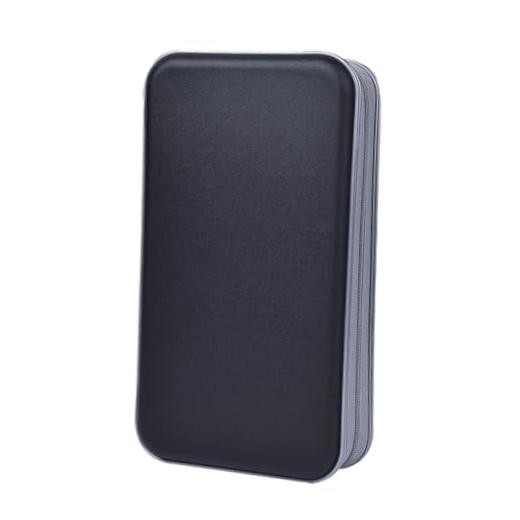 CD Case Hard Plastic CD Holder Protective DVD Disc Storage 96 Capacity Black