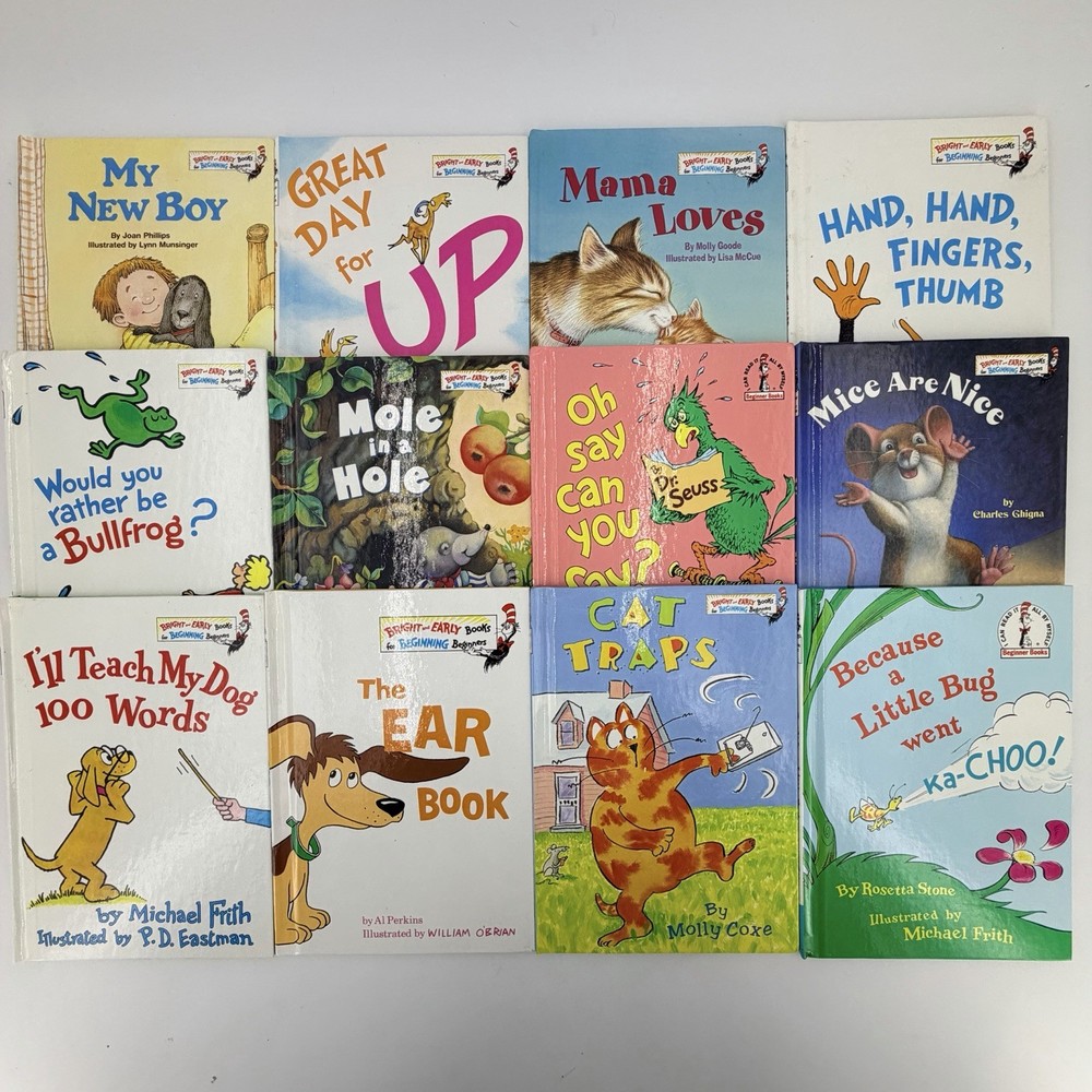 Dr. Seuss Lot Of 12 Bright And Early Board Books Vintage Great Condition