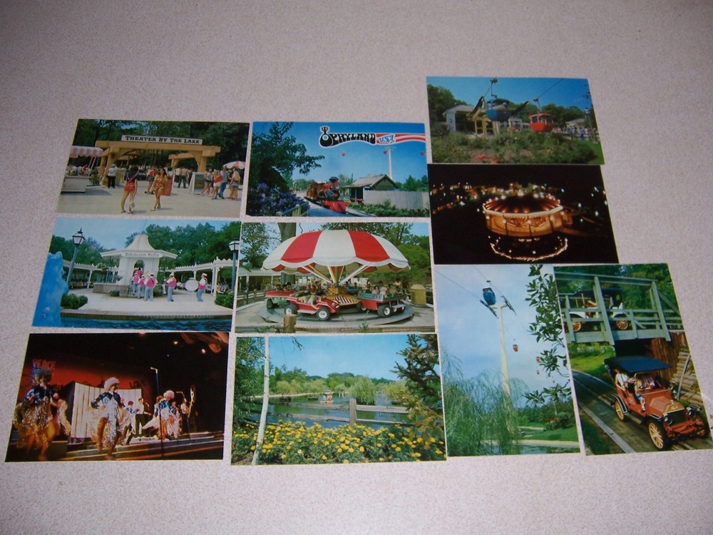 1970s OPRYLAND USA, NASHVILLE, TN. AMUSEMENT PARK VTG POSTCARD LOT