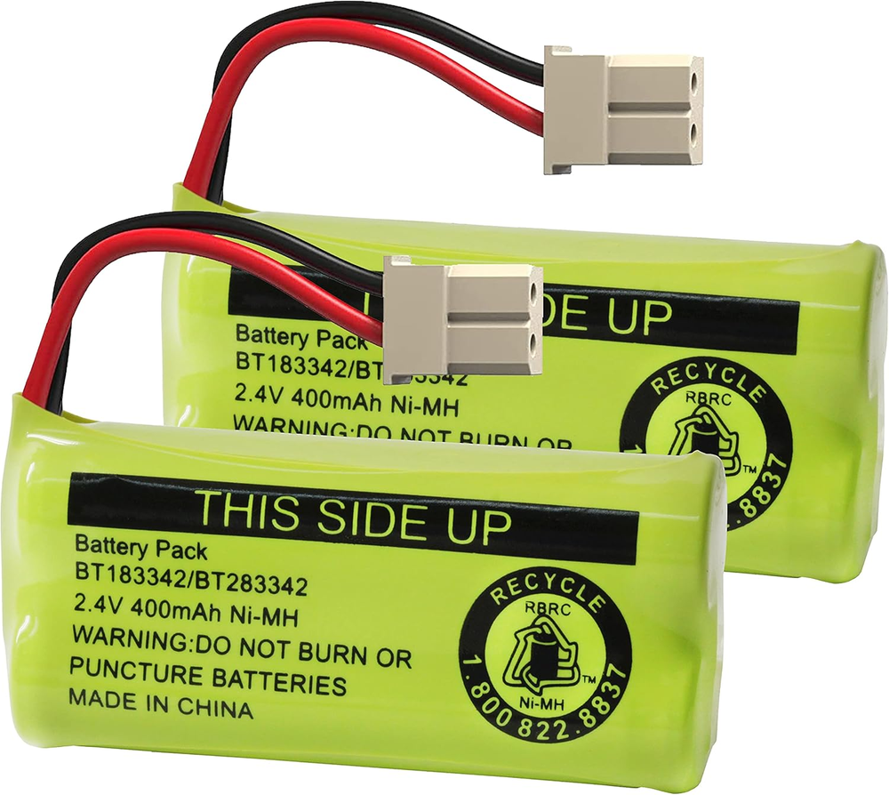 2-Pack Cerepros BT183342 BT283342 Replacement Batteries for Vtech Cordless Phones