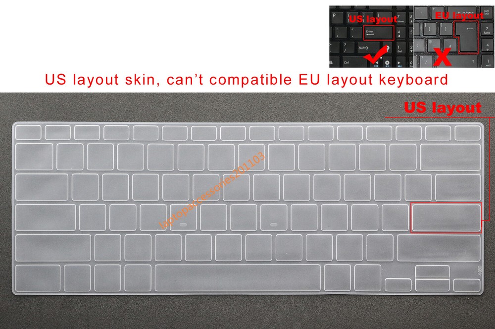 US Keyboard Skin Cover for Asus 13.9