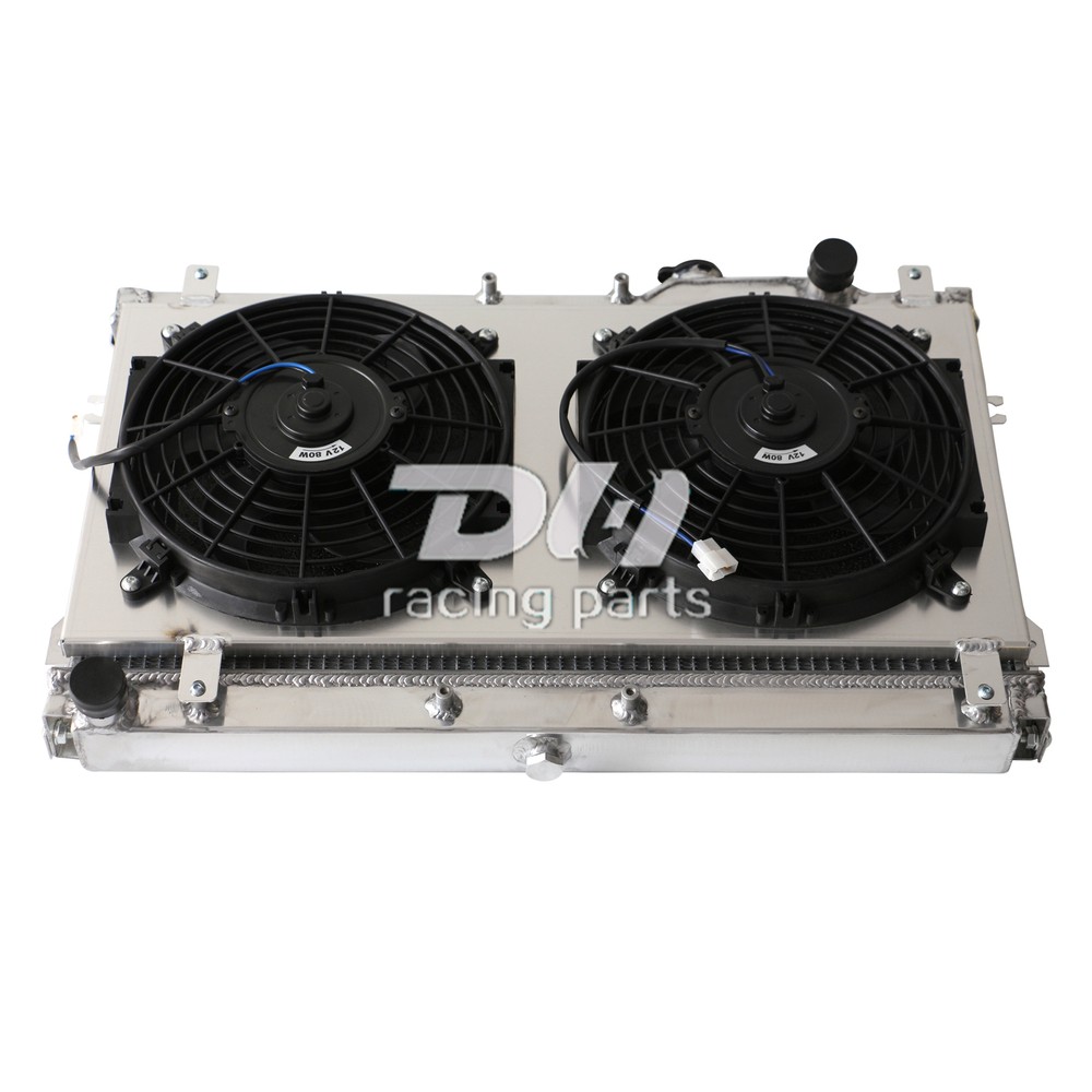3 Rows Aluminum Performance Radiator+Fan Shroud For 1990-1997 Mazda Miata MX5 MT
