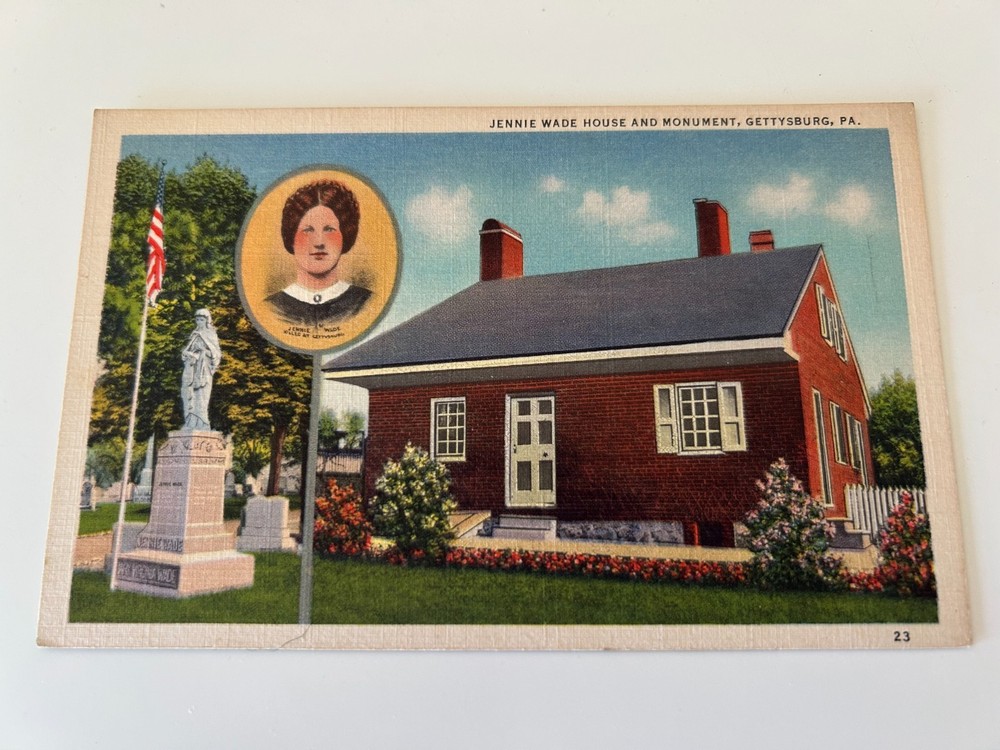 Jennie Wade House and Monument Gettysburg Pennsylvania PA Postcard