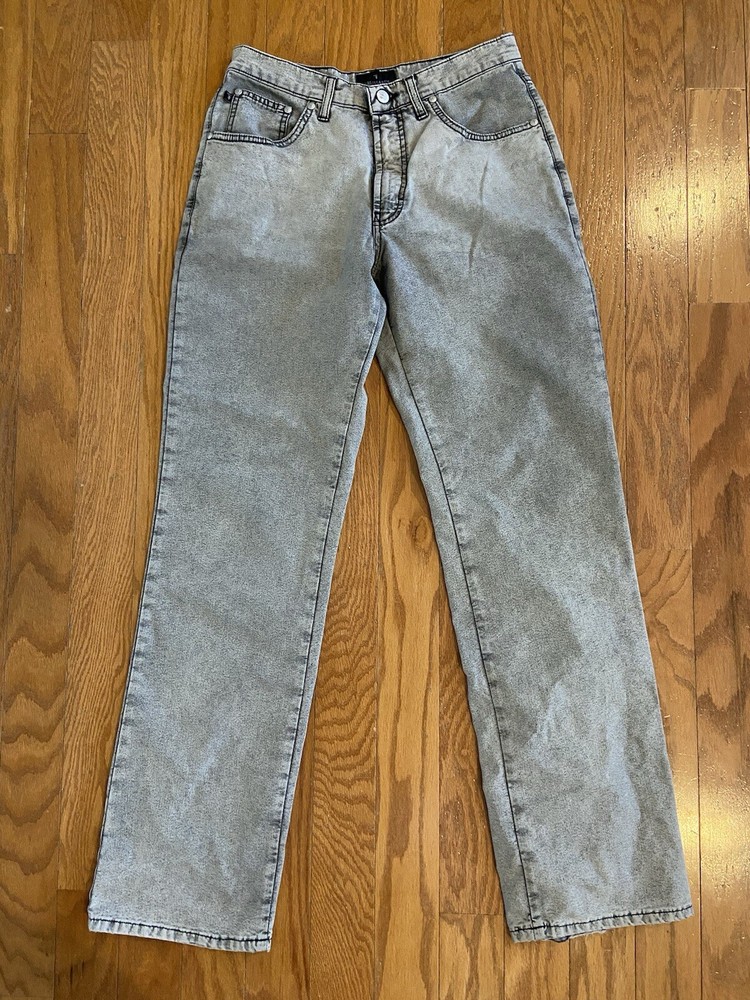 Vintage Trussardi Mens Jeans 31x32 Gray Straight Leg Italy Y2K