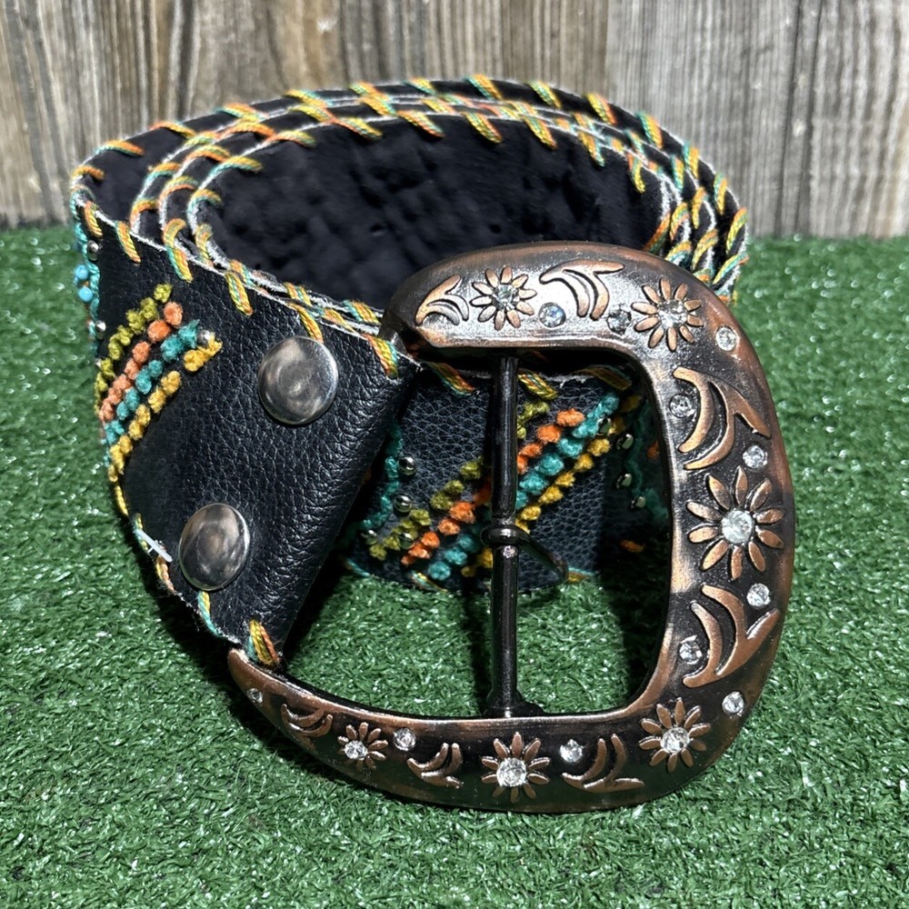 Sassy Sista Embroidered Studded Womens Belt Size XL 40-48 Inches