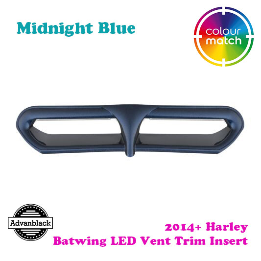 Midnight Blue Batwing LED Vent Trim Insert fit 14+ Harley Touring