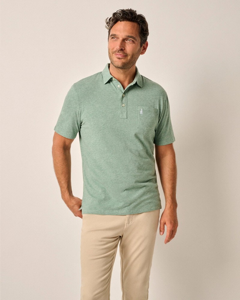 johnnie-O Original 4-Button Polo - Heathered 2.0 Caper Size XL
