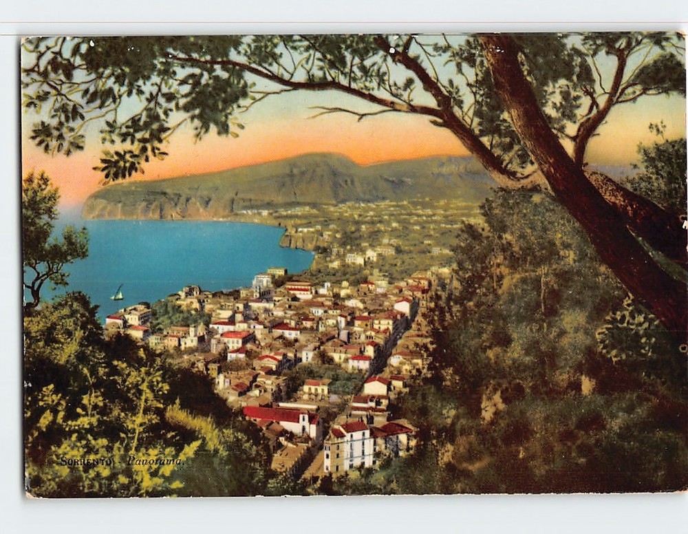 Postcard Panorama Sorrento Italy