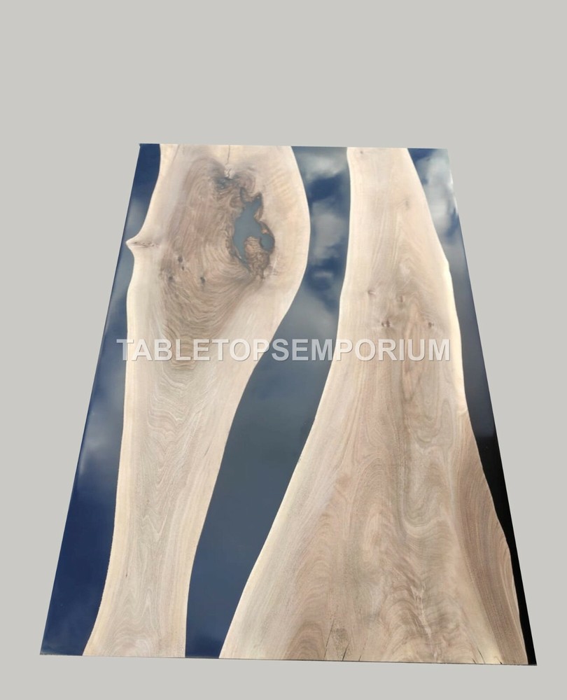 Epoxy Resin Wooden Acacia Dining Table Top Custom Made, Counter Table Top Arts