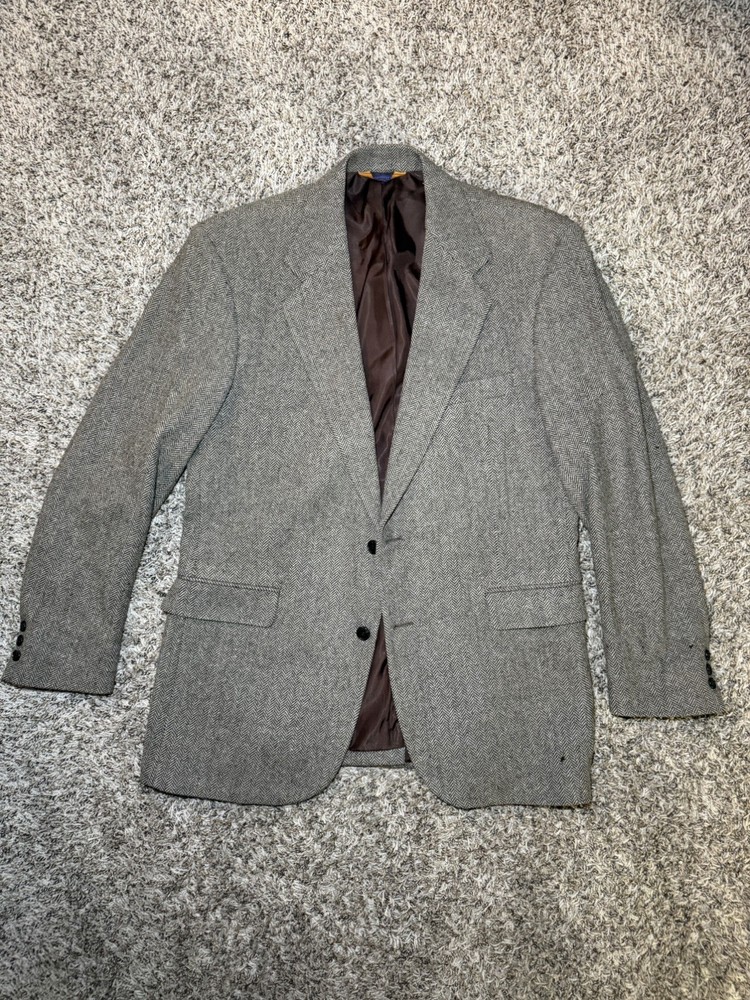 Pendleton Blazer Jacket Mens 42 Long Virgin Wool Tweed Sport Coat USA Made