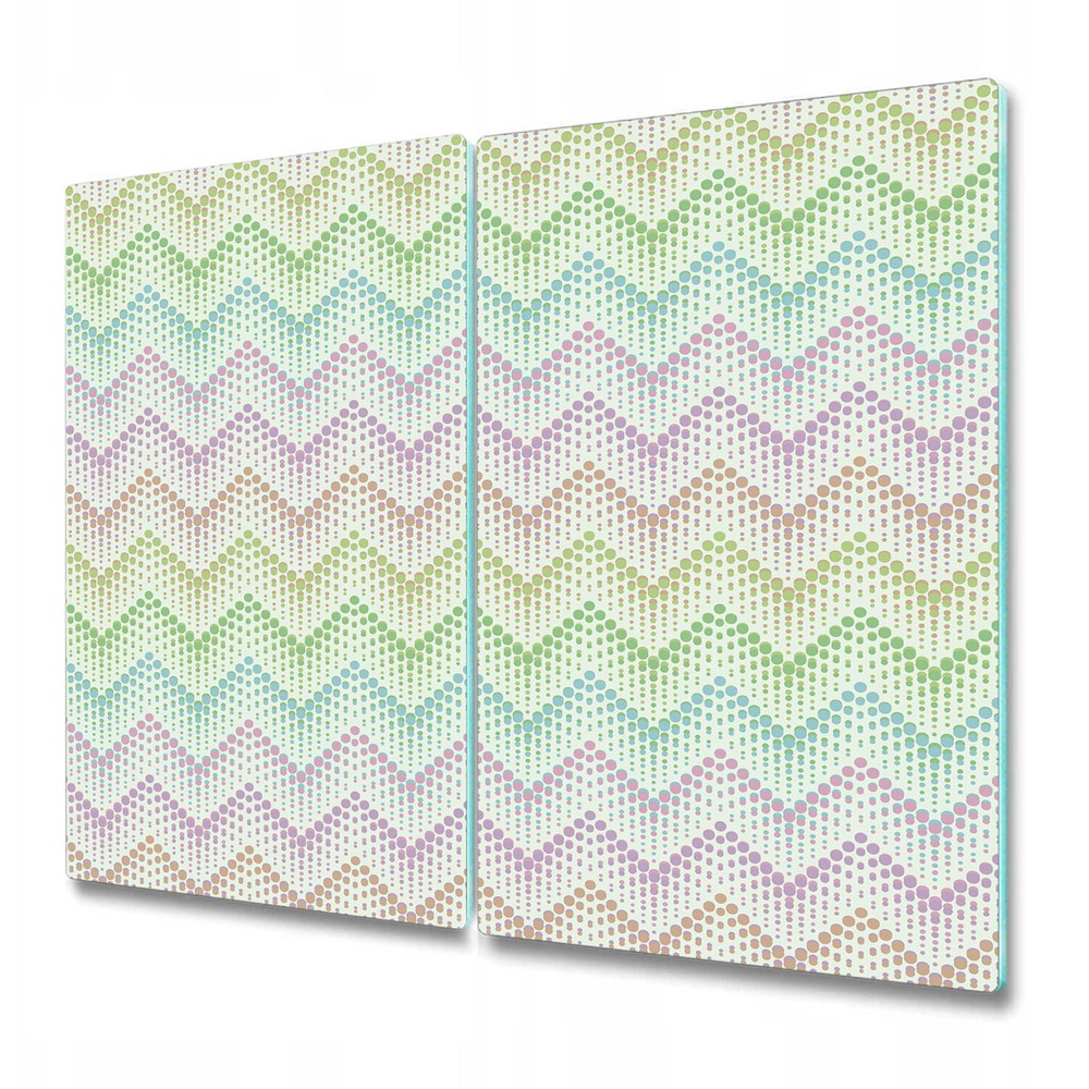 Glass Chopping Cutting Board Utensil Worktop Saver Herringbone dots 2x30x52