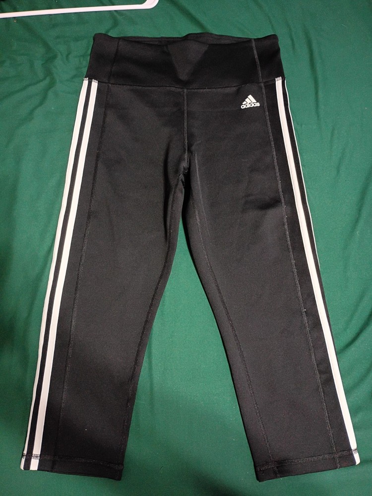 Adidas Women's Black Capri Leggings, Size Medium