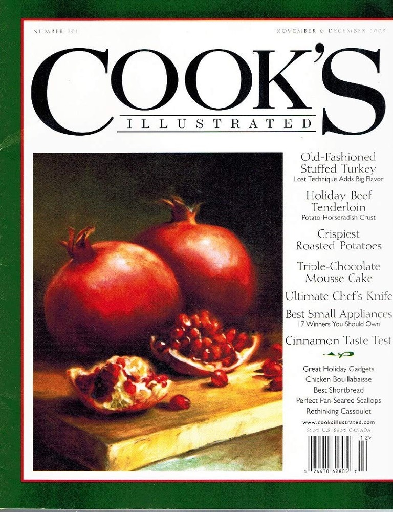 Cook's Illustrated Magazine November & December 2009 Number 101