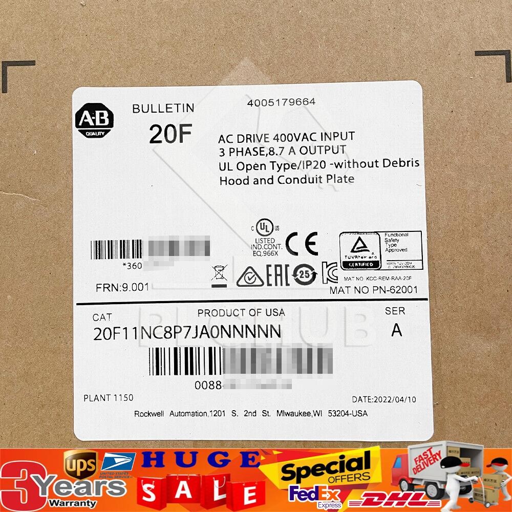 1Pc 2022 New Sealed Allen-Bradley 20F11NC8P7JA0NNNNN 20F11NC8P7JA0NNNNN