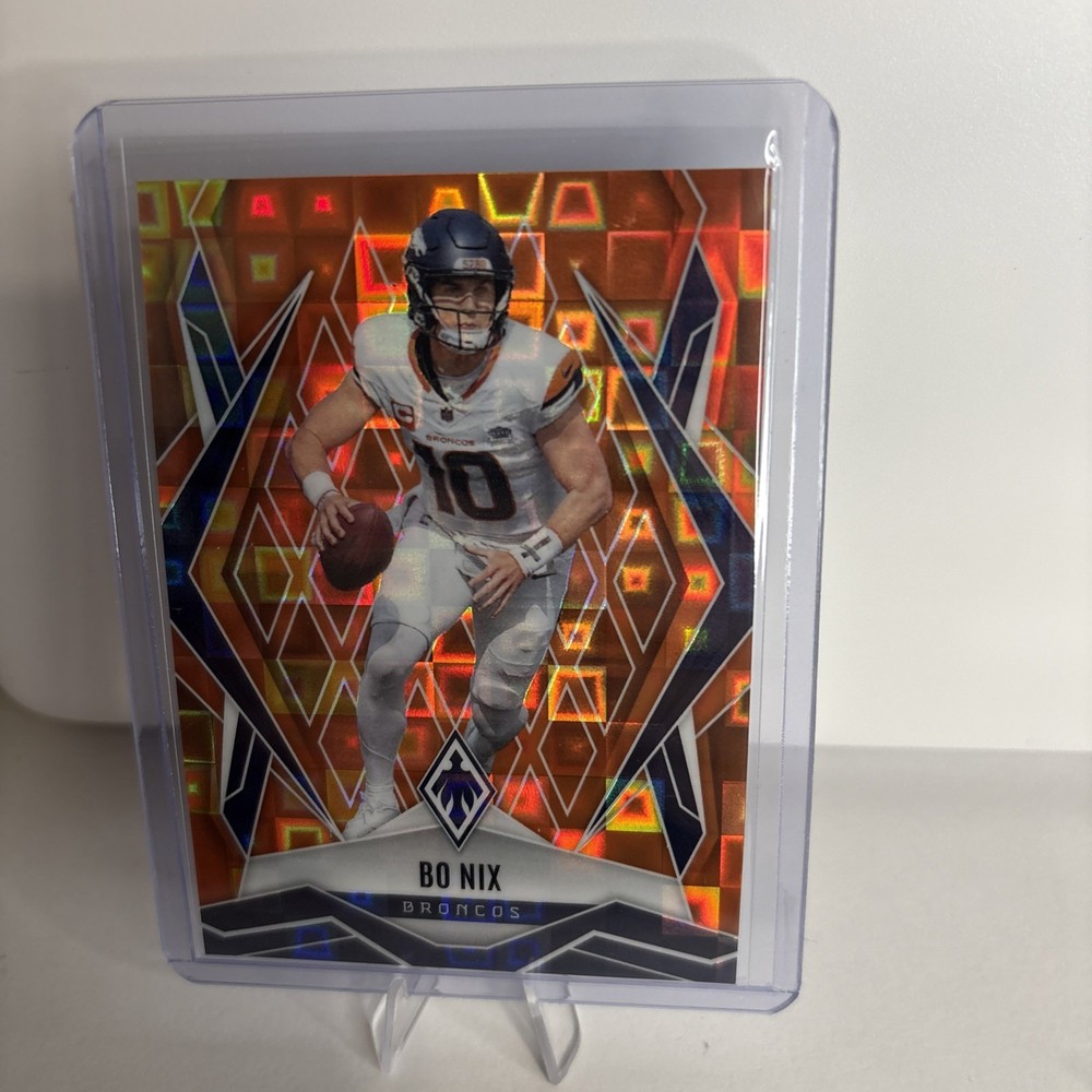 2025 Panini Phoenix Bo Nix #83 Orange Pandora 073/189 Team Color Match