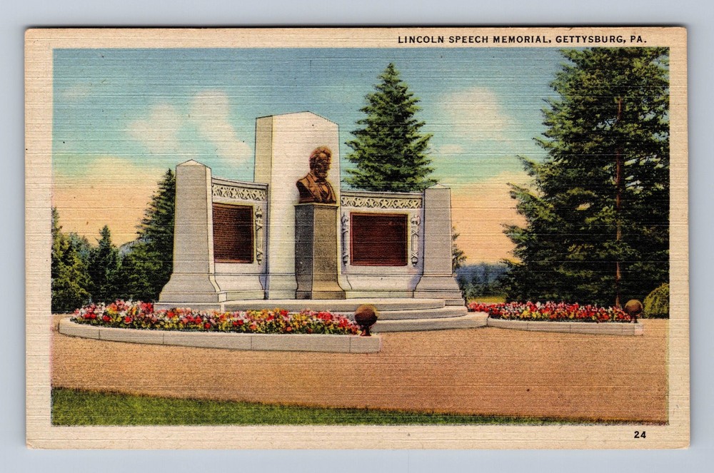 Gettysburg PA-Pennsylvania Lincoln Speech Memorial Vintage Postcard
