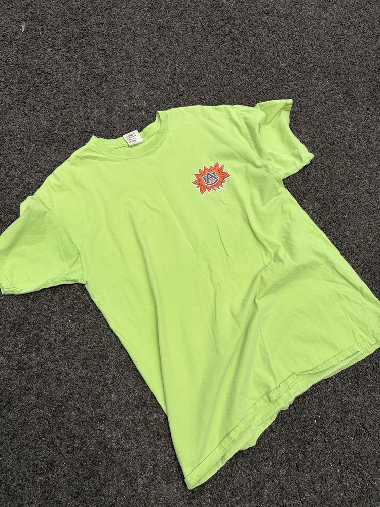 Comfort Colors Men’s L Green Cotton Preshrunk Beach Tiger Graphic Tee